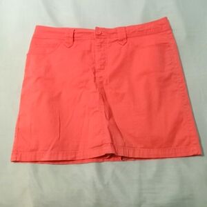 🍑🩷 NWOT Womens St Johns Bay Pink Coral Size 6/8P Skort Preppy Golf Lunch